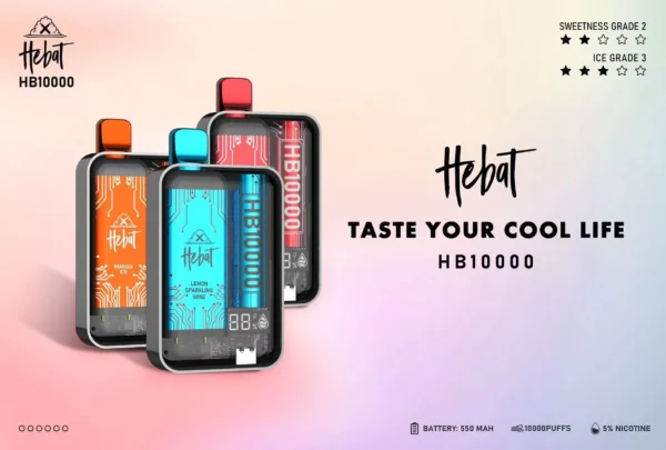 喜貝HEBAT 10000口-拋棄式-大容量-續航穩定-台灣速發