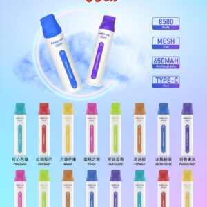 MEHA 魅嗨8500口拋棄式 -VBar小白條- 水果香味-續航穩定